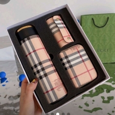 Best Price Burberry Gift Pack of Thermos Wallet Keychain with Brand Box
