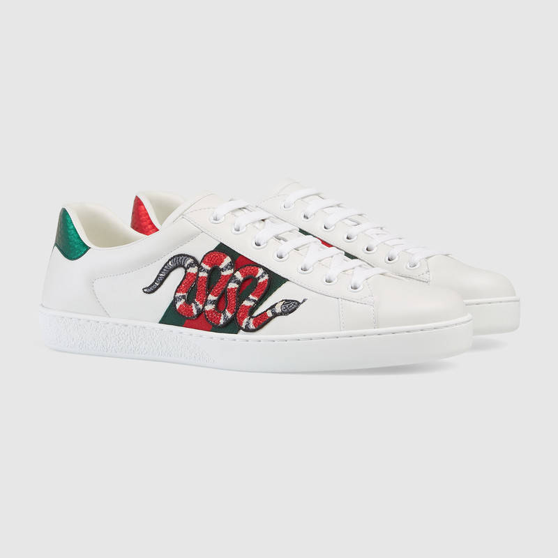 Best Price Gucci Snake Embroidered Shoes